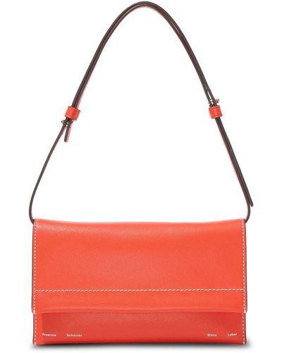 PROENZA SCHOULER WHITE LABEL Small Accordion Flap Shoulder Bag - Red
