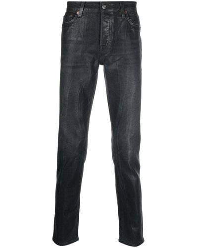 Haikure Coated Slim-cut Jeans - Blue