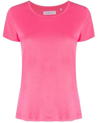Madison Maison Short-sleeved Cotton-jersey T-shirt - Pink