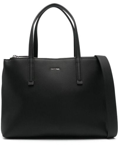 Calvin Klein Medium Ck Must Tote Bag - Black