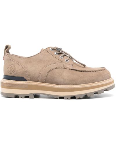 Moncler Peka City Suede Derby Shoers - Brown