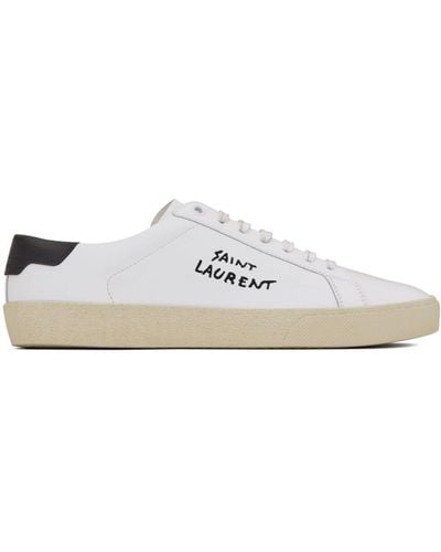 Saint Laurent Court classic sl/06 embroidered sneakers - Blanco