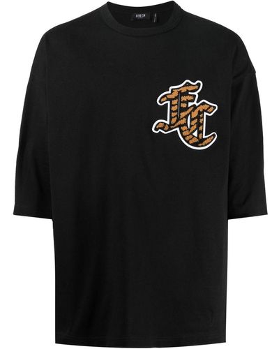 FIVE CM T-shirt Met Logopatch - Zwart