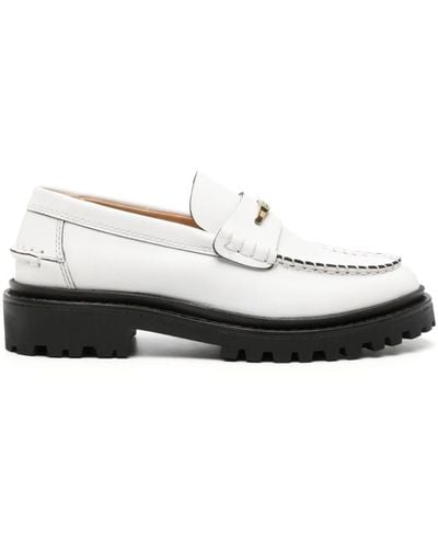 Isabel Marant Frezza Leather Loafers - White