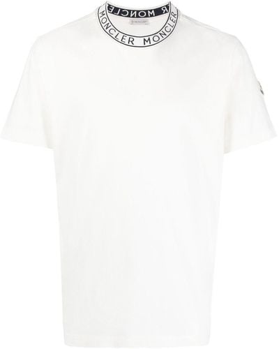 Moncler T-shirt mit logo - Weiß