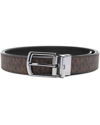 MICHAEL Michael Kors Monogram Print Belt - Black