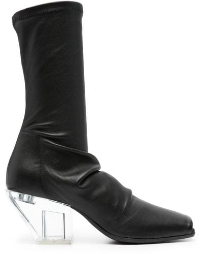 Rick Owens 75mm Open-toe Leather Boots - Black