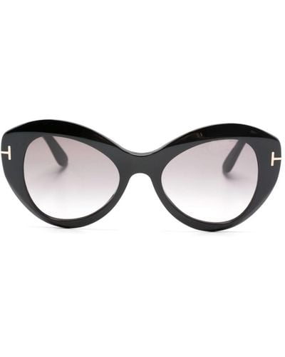 Tom Ford Gafas de sol Guinivere con montura cat eye - Negro