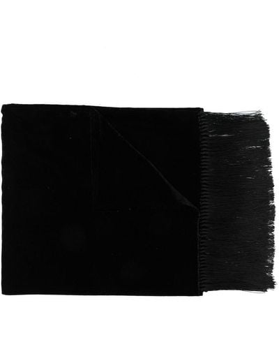 Saint Laurent Écharpe à effet velours - Noir