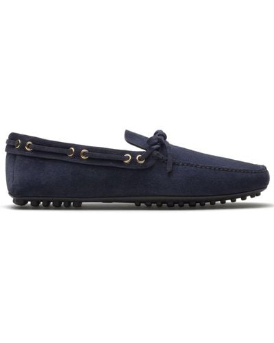Car Shoe Wildleder-Loafer mit Schleifendetail - Blau