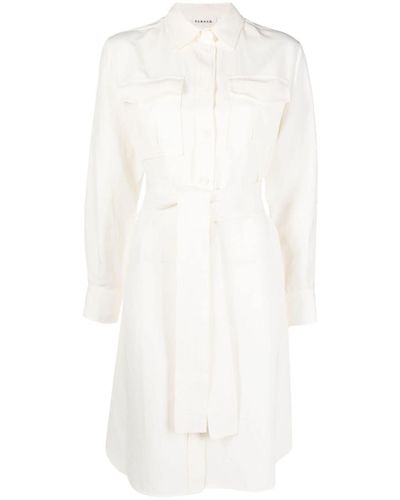P.A.R.O.S.H. Vestido camisero midi - Blanco