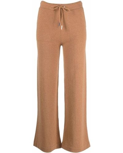 Eleventy Knitted Wide-leg Trousers - Brown