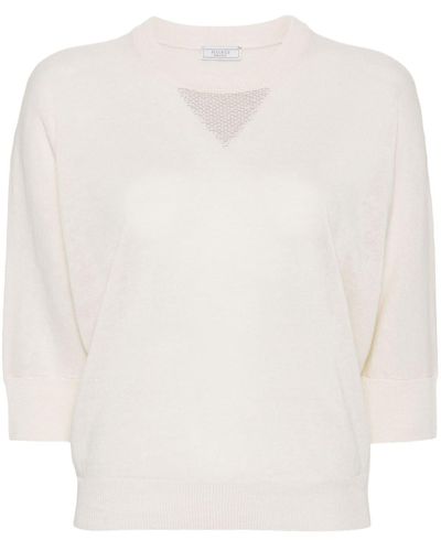 Peserico Batwing-sleeve Sweater - White