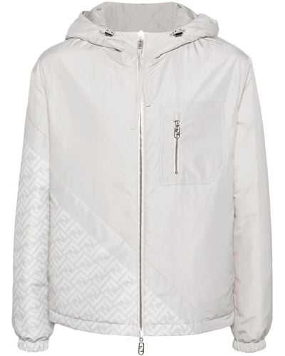 Fendi モノグラム パデッドジャケット - ホワイト