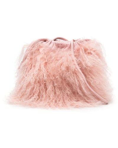 Zadig & Voltaire Rock To Go Frenzy Shearling Bucket Bag - Pink