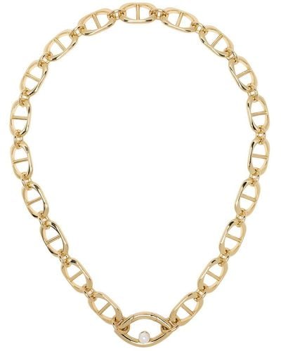 CAPSULE ELEVEN Eye Opener Pearl Pendant Necklace - Metallic