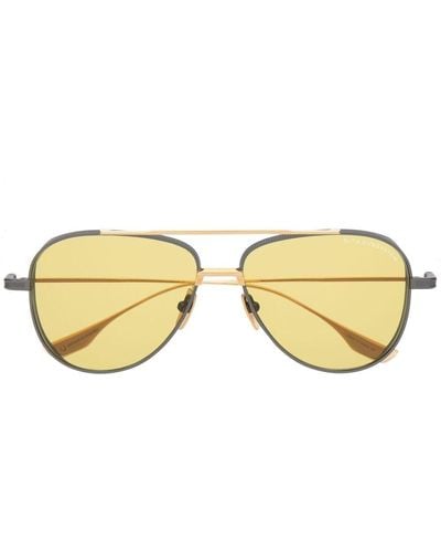 Dita Eyewear Tinted-lens Pilot-frame Sunglasses - Multicolour