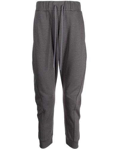 Attachment Drawstring Cotton-blend Trousers - Grey