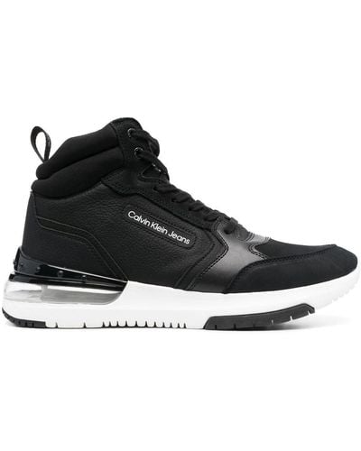 Calvin Klein Logo-detail Sporty Runner Boots - Black