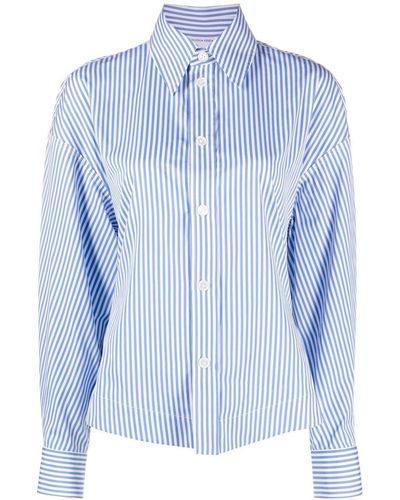 Bottega Veneta Camisa a rayas - Azul