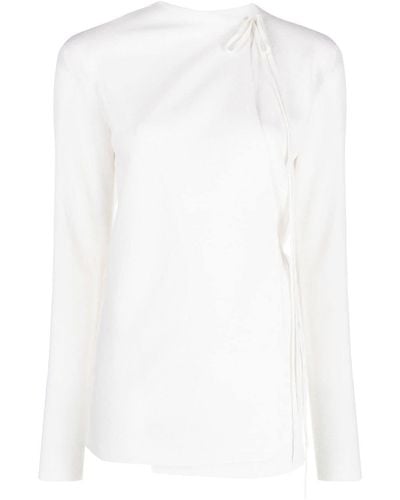 Totême Pullover mit Schleifenkragen - Weiß