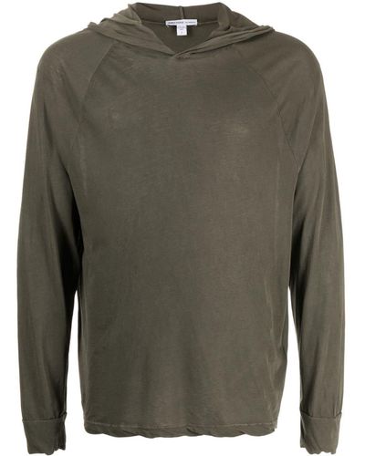 James Perse Long-sleeve Cotton Hoodie - Green