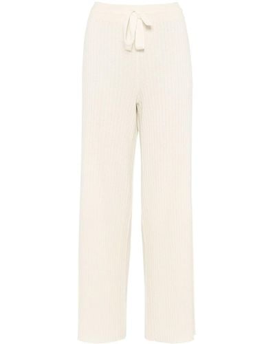 Eres Rieur Ribbed-knit Pants - White