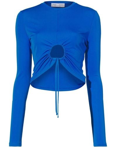 Proenza Schouler Drawstring Long-sleeved Top - Blue