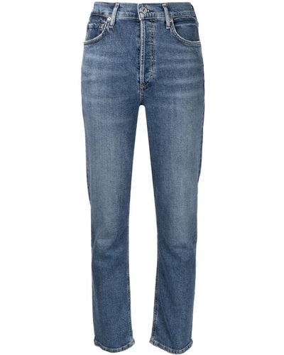 Citizens of Humanity Charlotte High Waist Straight Leg Jeans - Blue