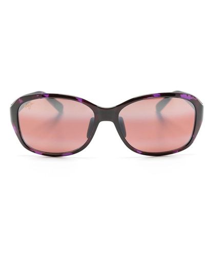 Maui Jim Koki Beach Sonnenbrille mit rundem Gestell - Pink