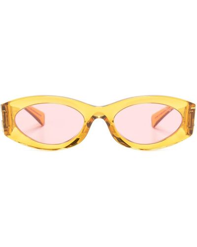 Miu Miu Glimpse Oval-frame Sunglasses - Pink
