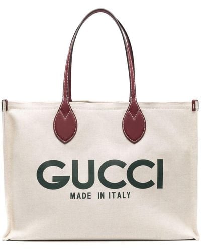 Gucci Große Tote Bag mit -Print - Natur