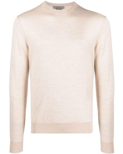 Corneliani Fine-knit Long-sleeve Sweater - Natural