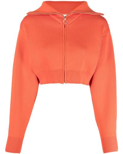 Isabel Marant Logo-print Cropped Sweater - Orange