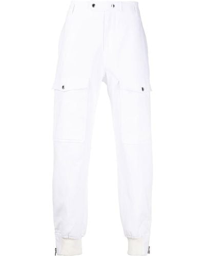 Alexander McQueen Pantalon fuselé à poches cargo - Blanc