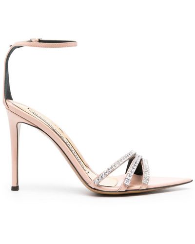 Alexandre Vauthier Metafisico 110mm Embellished Leather Sandals - Pink