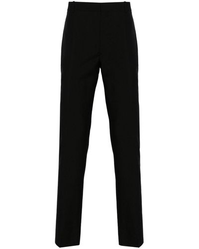 Alexander McQueen Pressed-crease Tailored Trousers - Black