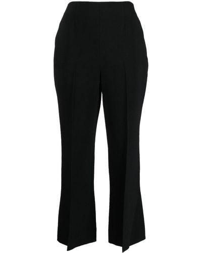 Ermanno Scervino High-waisted Cropped Flared Trousers - Black