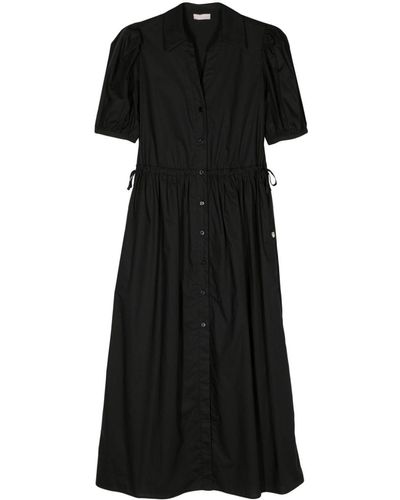 Liu Jo Poplin Shirt Maxi Dress - Black