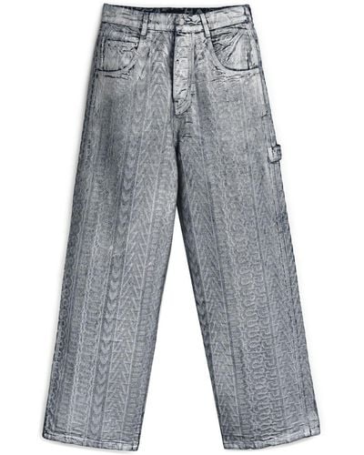 Marc Jacobs Oversized-Jeans mit Monogramm - Grau