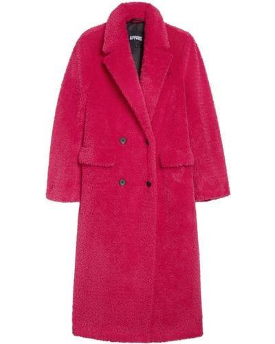 Apparis Astrid Faux-fur Double-breasted Coat - Red