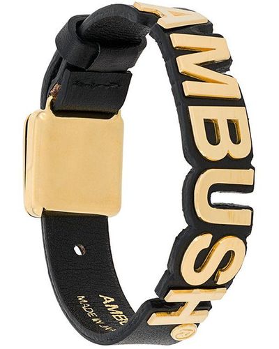 Ambush Logo Plaque Bracelet - Black