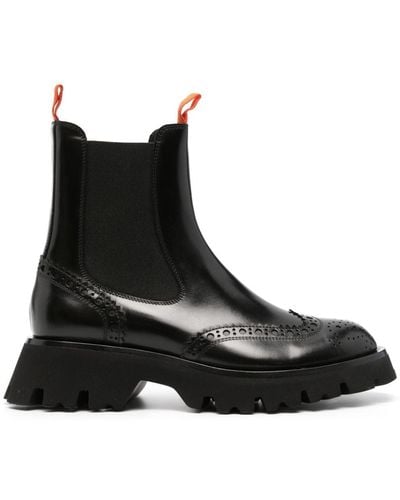 Santoni 45mm Leather Chelsea Boots - Black