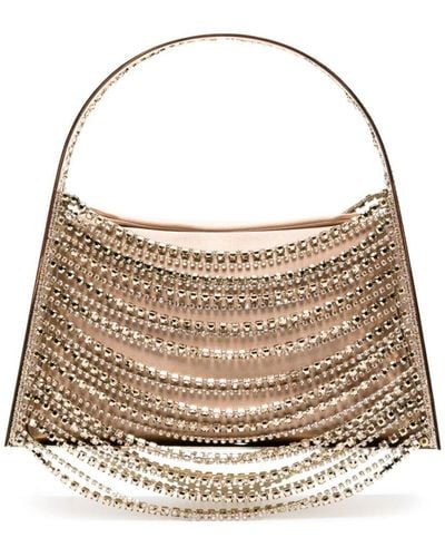 Benedetta Bruzziches Lucia In The Sky Crystal-embellished Bag - Metallic