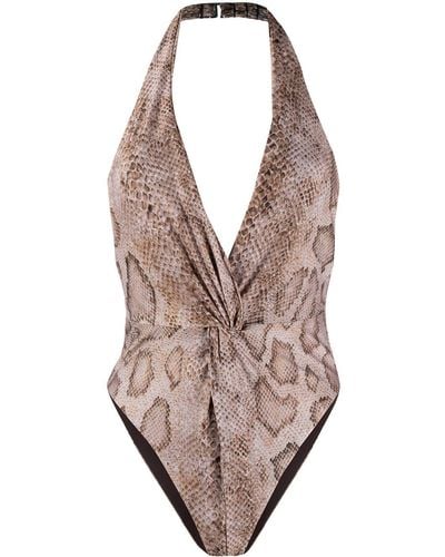 Mara Hoffman Halter Neck Swimsuit - Brown