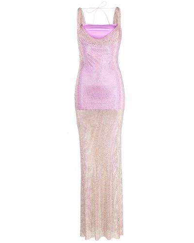 GIUSEPPE DI MORABITO Crystal-embellished Maxi Dress - Pink