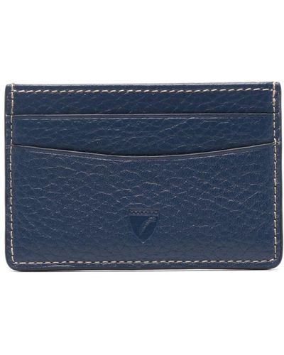 Aspinal of London Leather Card Holder - Blue