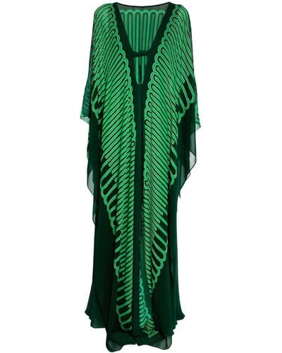 Johanna Ortiz Tejiendo El Tropico Kaftan Dress - Green