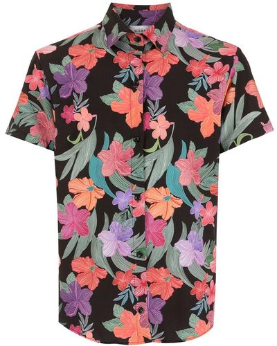 Amir Slama Overhemd Met Bloemenprint - Zwart