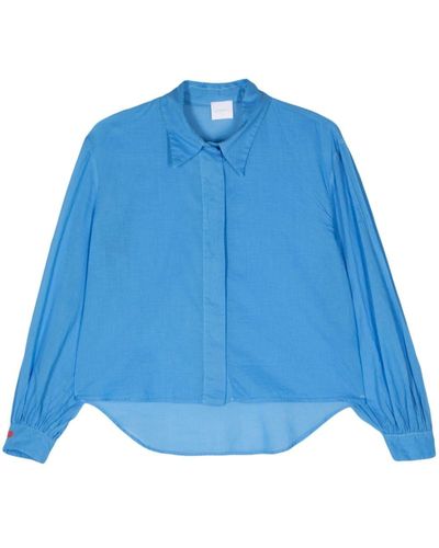 ..,merci Long-sleeve Cotton Shirt - Blue